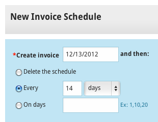 Send an invoice on schedule