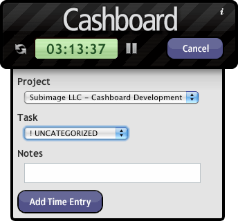 dashboard widgets mac time tracking